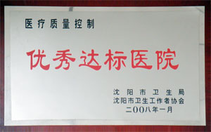 2008优秀达标医院